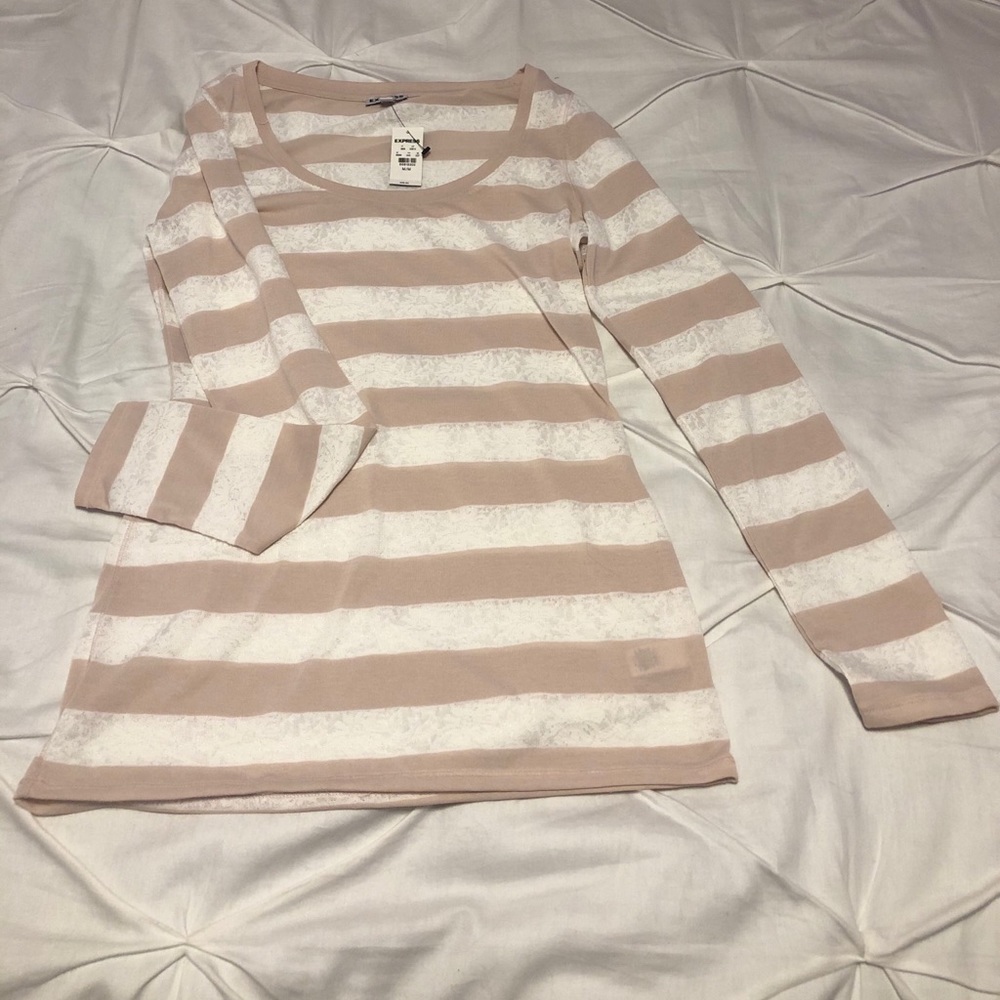 Express long sleeve striped shirt